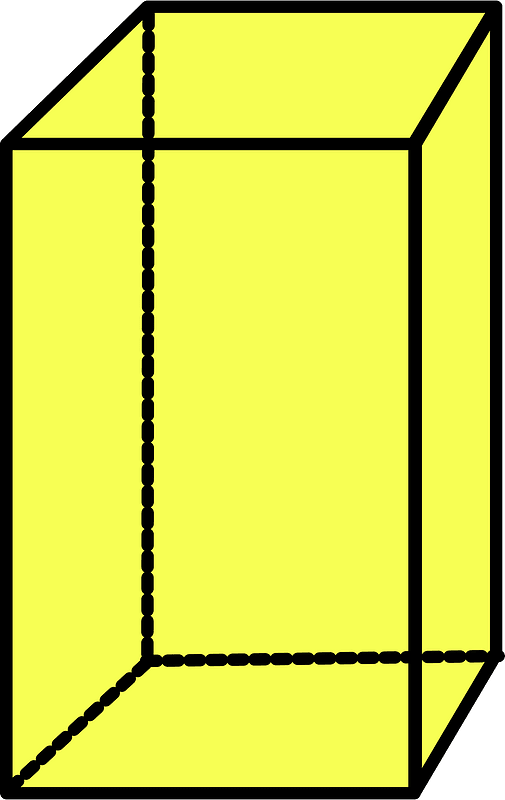 Yellow Rectangular cuboid