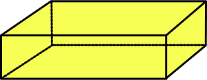 Yellow Rectangular cuboid