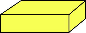 Yellow Rectangular cuboid