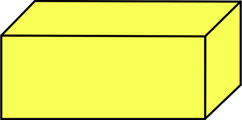 Yellow Rectangular cuboid
