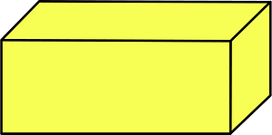 Yellow Rectangular cuboid