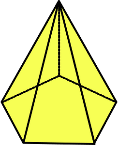 Yellow Pentagonal pyramid