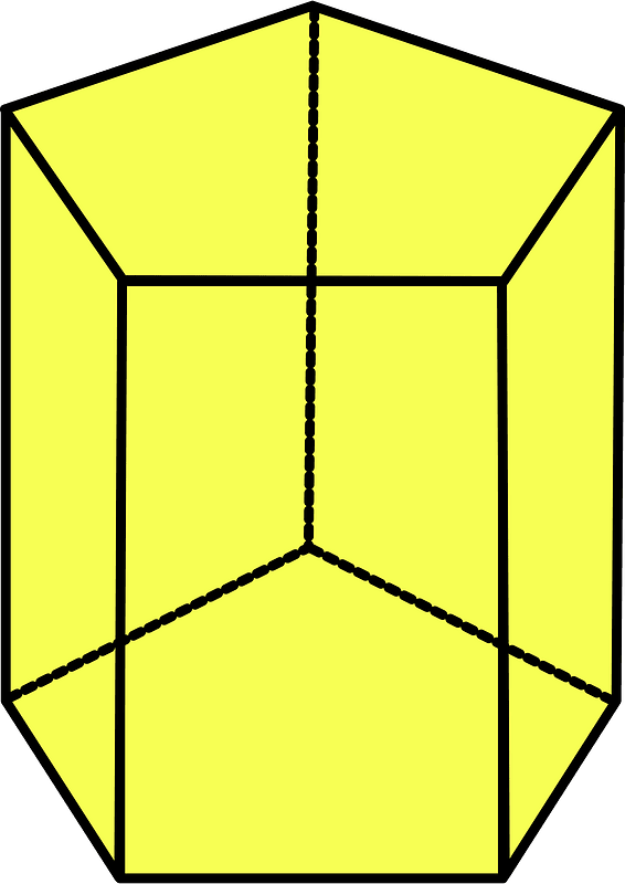 Yellow Pentagonal prism