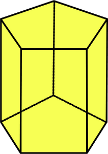 Yellow Pentagonal prism