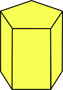 Yellow Pentagonal prism