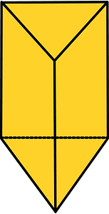 Yellow-Amber Triangular prism