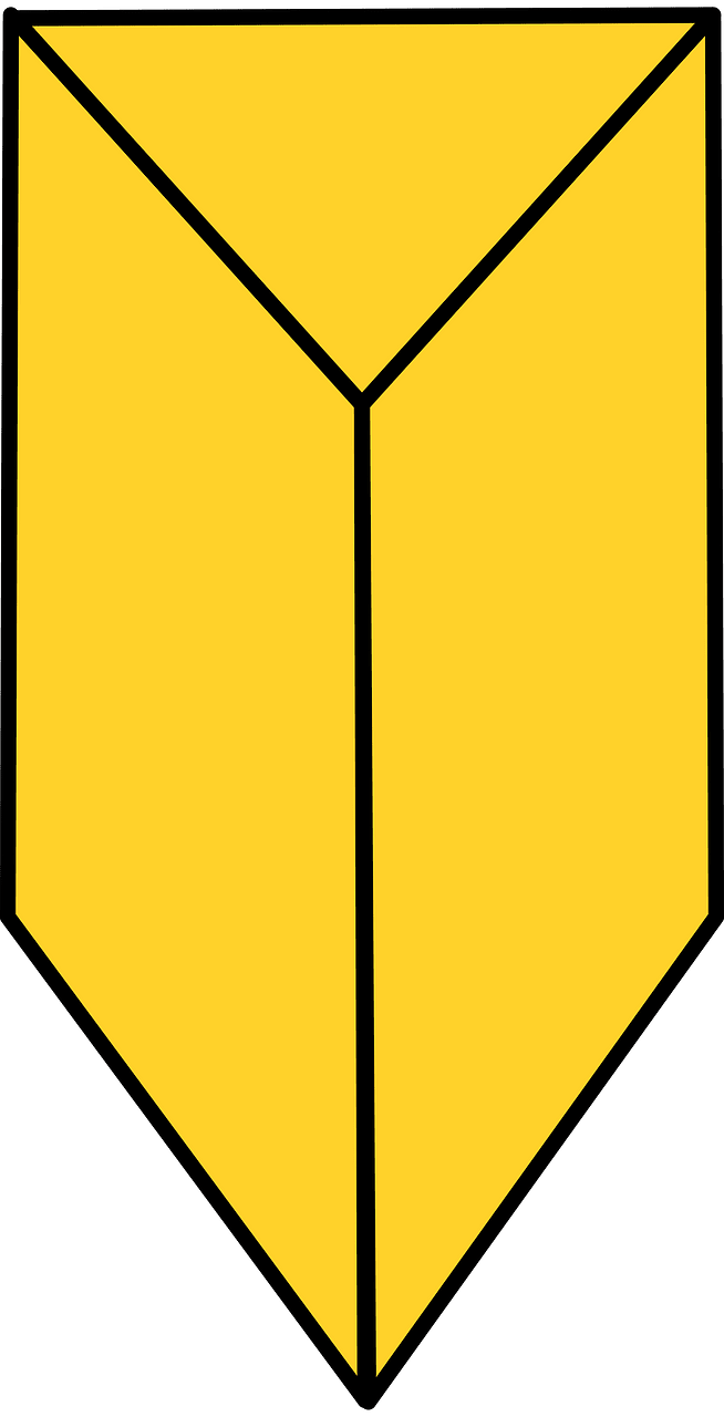 Yellow-Amber Triangular prism