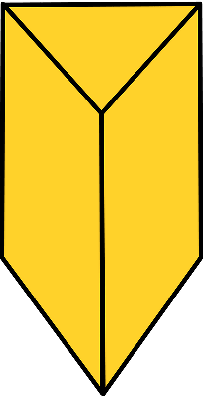 Yellow-Amber Triangular prism