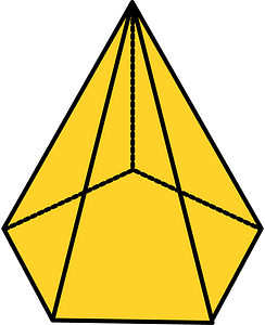 Yellow-Amber Pentagonal pyramid
