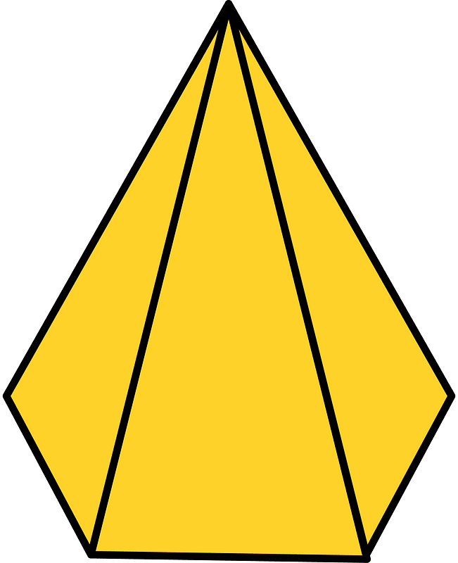 Yellow-Amber Pentagonal pyramid