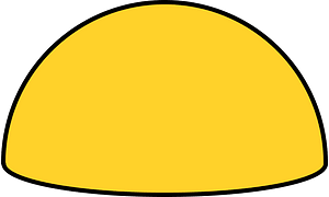 Yellow-Amber Half sphere