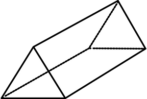 White Triangular prism