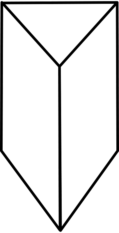 White Triangular prism