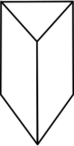 White Triangular prism