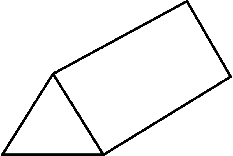 White Triangular prism