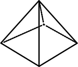 White Square Based Pyramid