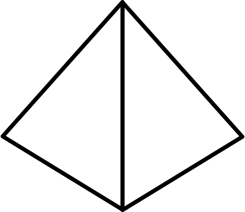 White Square Based Pyramid