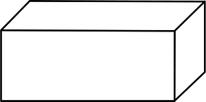 White Rectangular cuboid