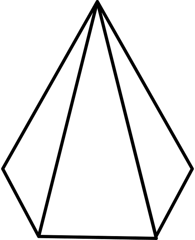 White Pentagonal pyramid