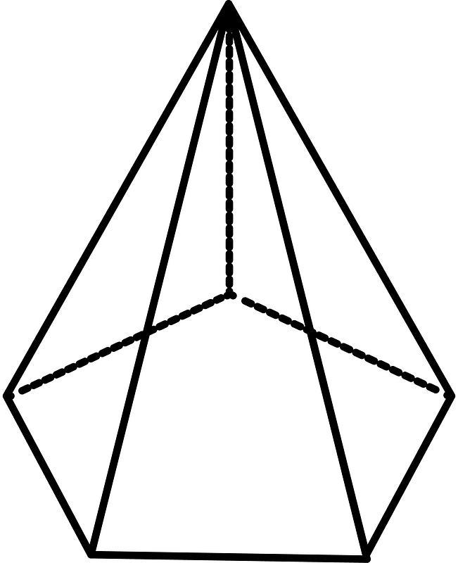 White Pentagonal pyramid