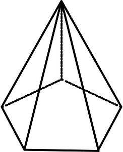 White Pentagonal pyramid