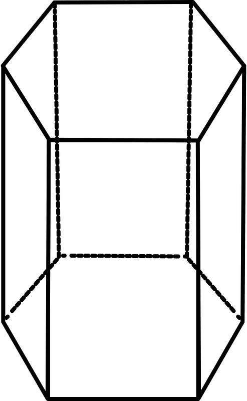 White Pentagonal prism