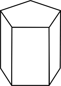 White Pentagonal prism