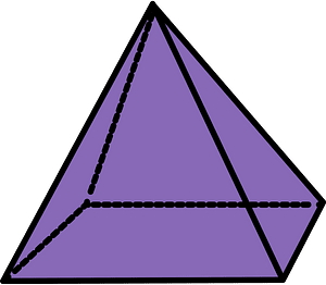 Violet Square Based Pyramid