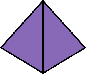 Violet Square Based Pyramid