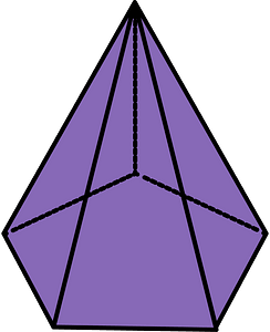 Violet Pentagonal pyramid
