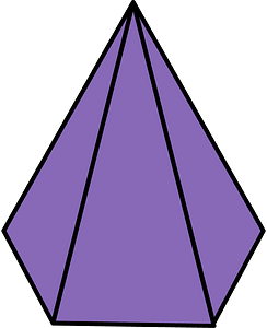 Violet Pentagonal pyramid