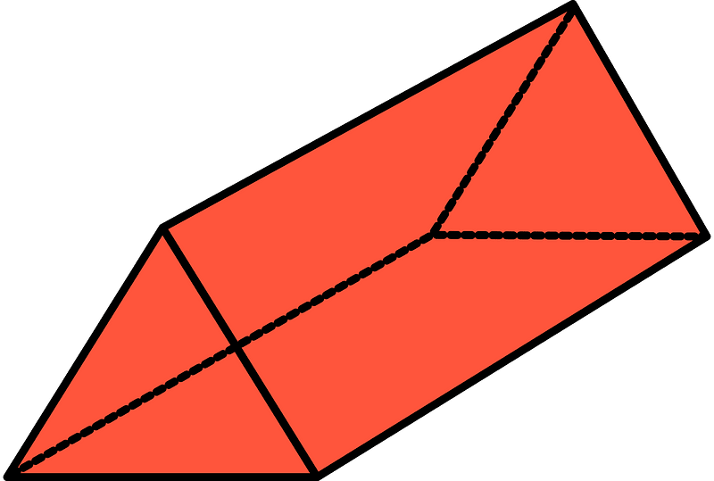 Vermilion Triangular prism