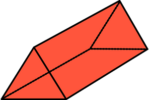 Vermilion Triangular prism