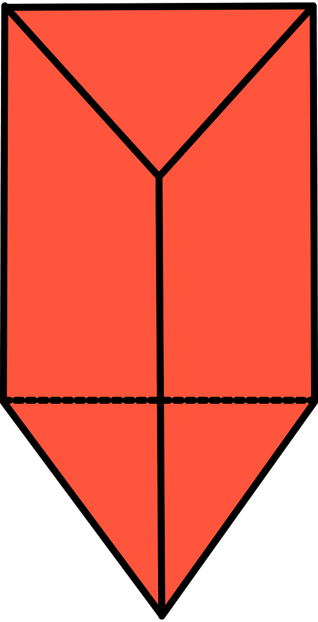 Vermilion Triangular prism