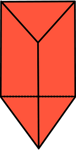 Vermilion Triangular prism