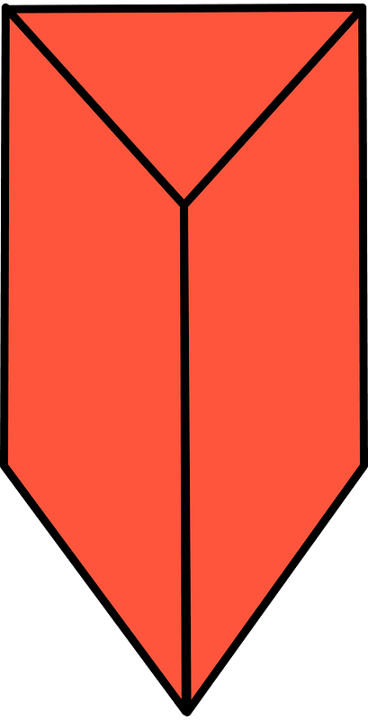 Vermilion Triangular prism