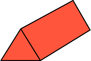 Vermilion Triangular prism