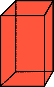 Vermilion Rectangular cuboid