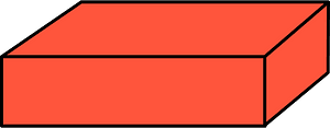 Vermilion Rectangular cuboid