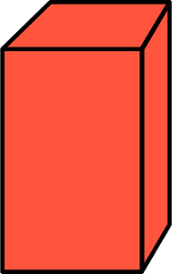 Vermilion Rectangular cuboid
