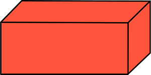 Vermilion Rectangular cuboid