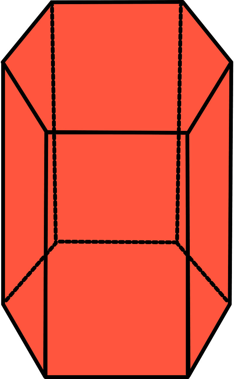 Vermilion Pentagonal prism