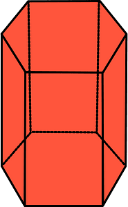 Vermilion Pentagonal prism