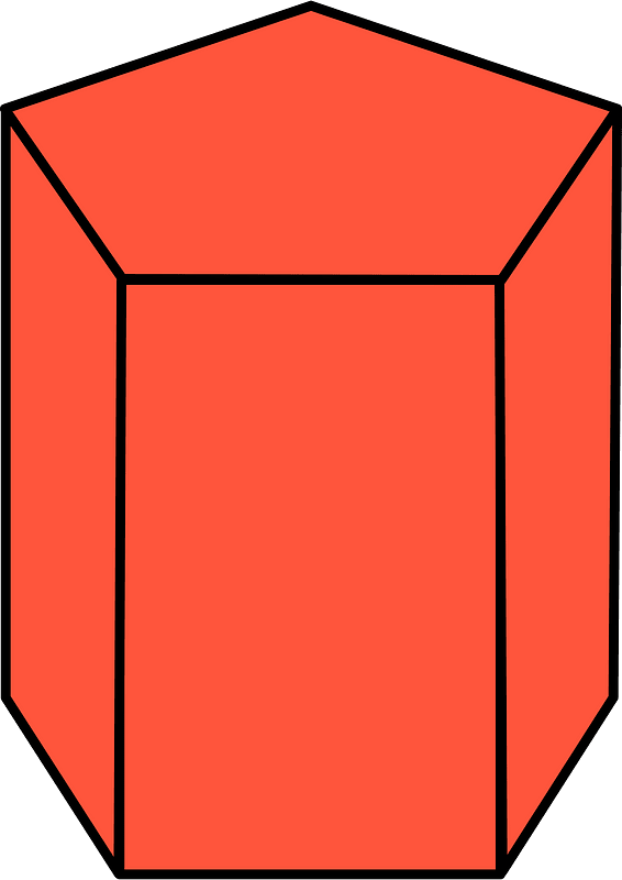 Vermilion Pentagonal prism