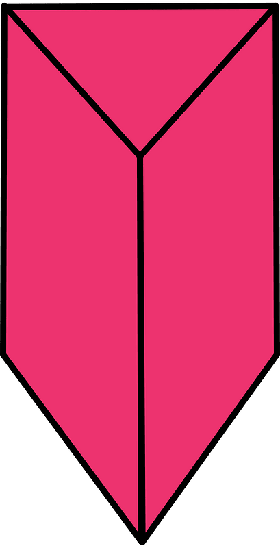 Pink Triangular prism
