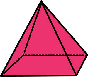 Pink Square Based Pyramid