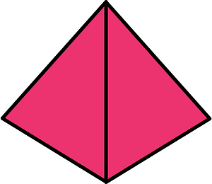 Pink Square Based Pyramid