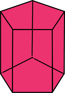 Pink Pentagonal prism