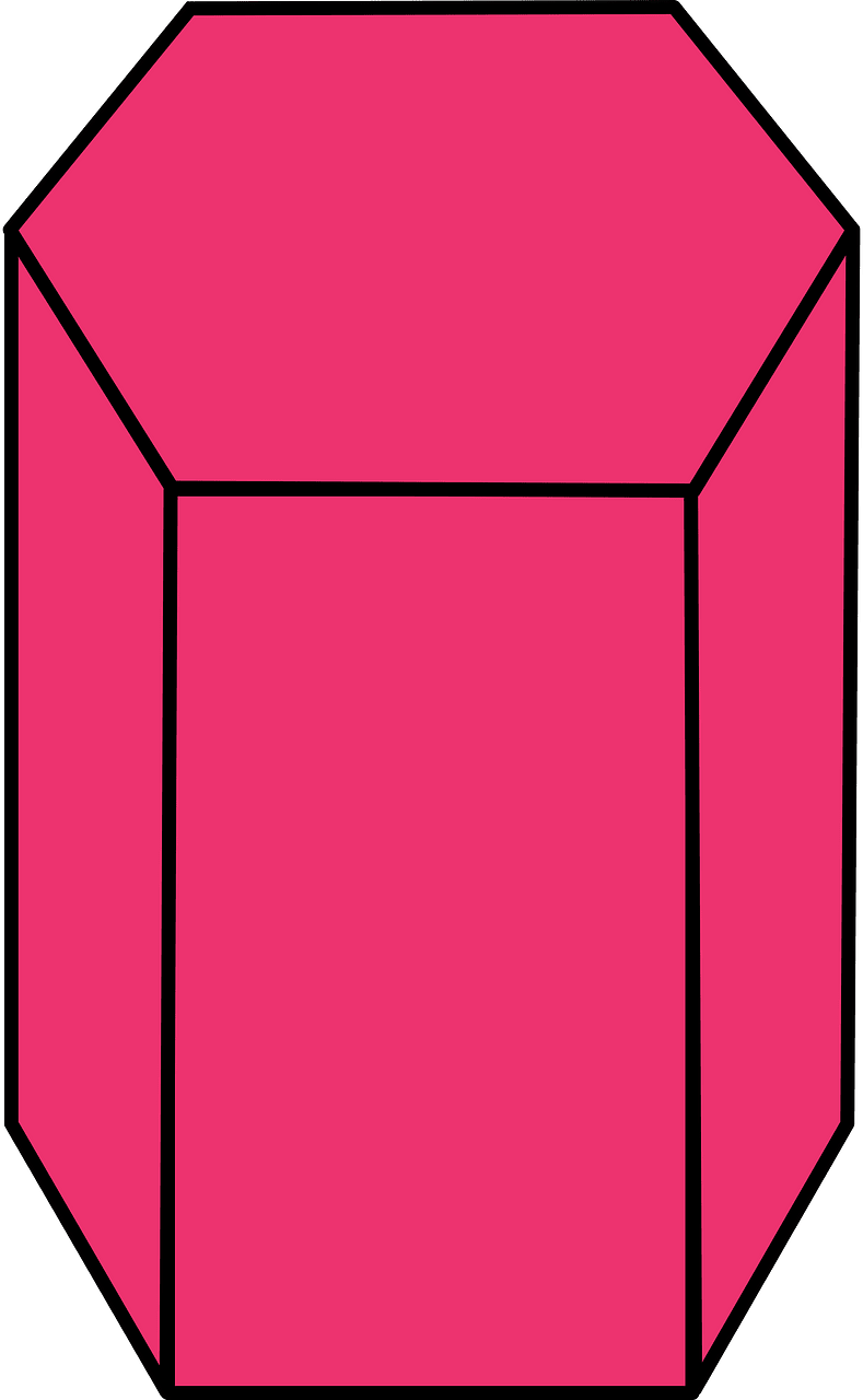 Pink Pentagonal prism