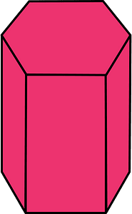 Pink Pentagonal prism